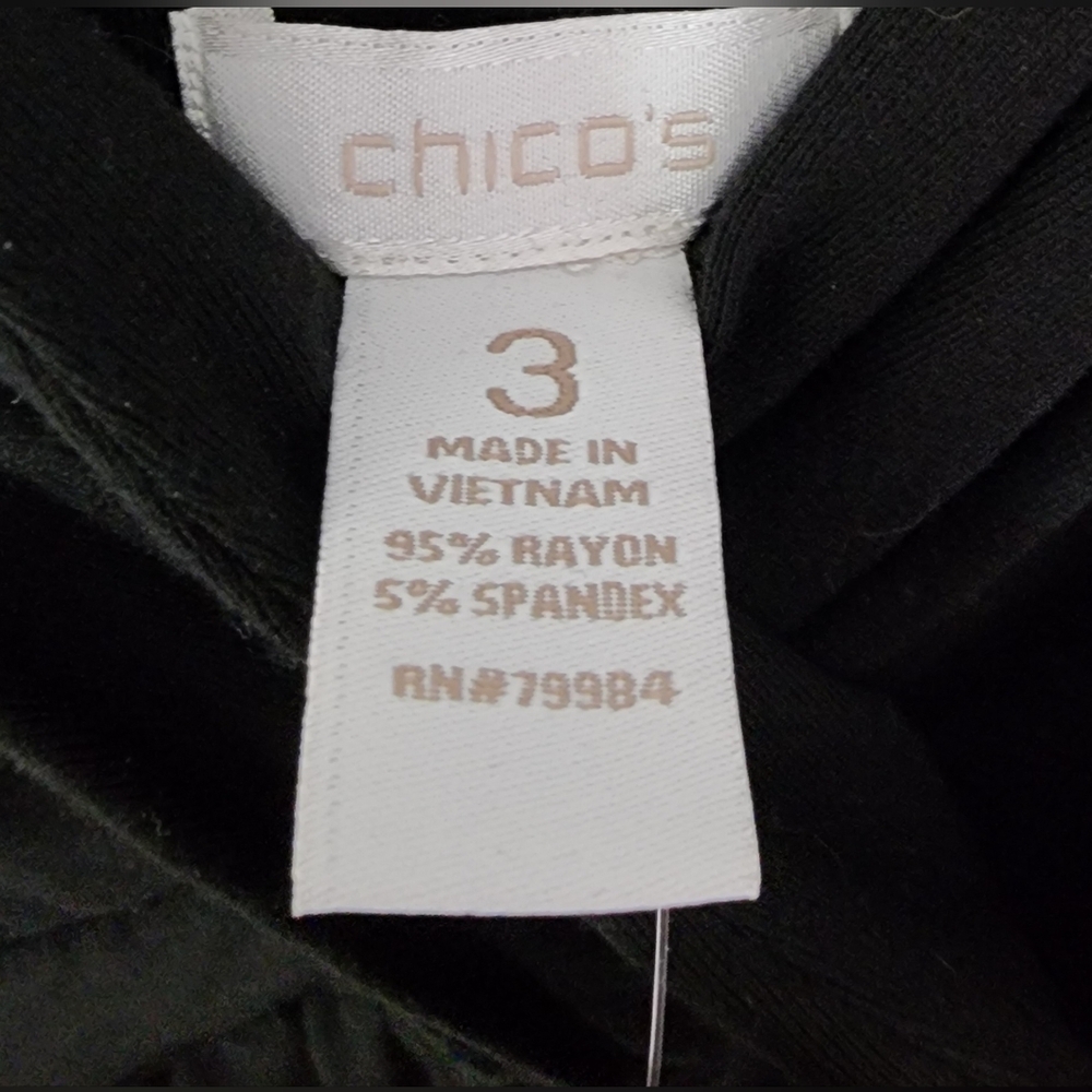 Chicos' Solid Nala Dress. Black Maxi Dress. - Picture 10 of 11